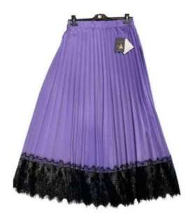 Jupe lge plissée mauve